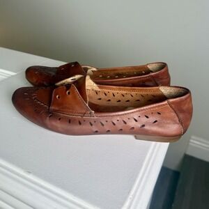 Born Verna Loafer Womens 7.5 Brown Soft Leather Ballet‎ Flat Casual Comfort Shoe